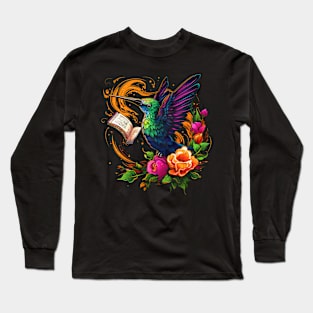 Hummingbird Reads Book Long Sleeve T-Shirt